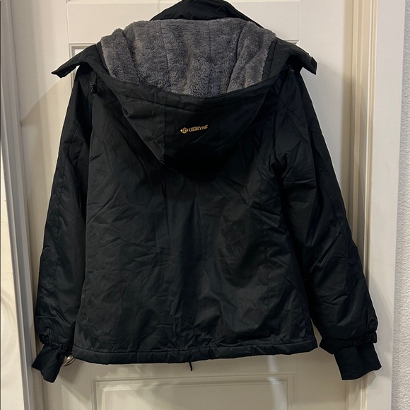 Black Insulated Jacket with Hood - Picture 5 of 5